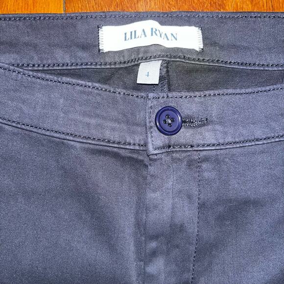 Lila Ryan The Jase Slim Straight Pedal Pusher - NAVY -Size 4​ - Picture 4 of 4